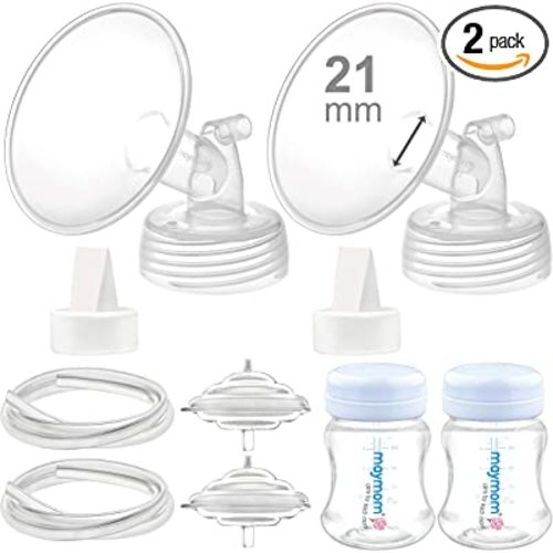 Maymom Pump Parts Compatible with Spectra S2 S1 Replacement Kit for Spectra Pump Parts 21mm Flange Duckbill Valve Tube Bottle Backflow Protector, Not Original S2 Accessories