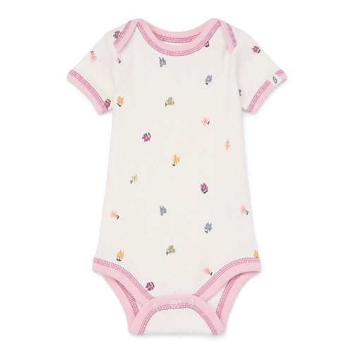 easy-peasy Baby Short Sleeve Lap Shoulder Bodysuit, Sizes 0-24 Months