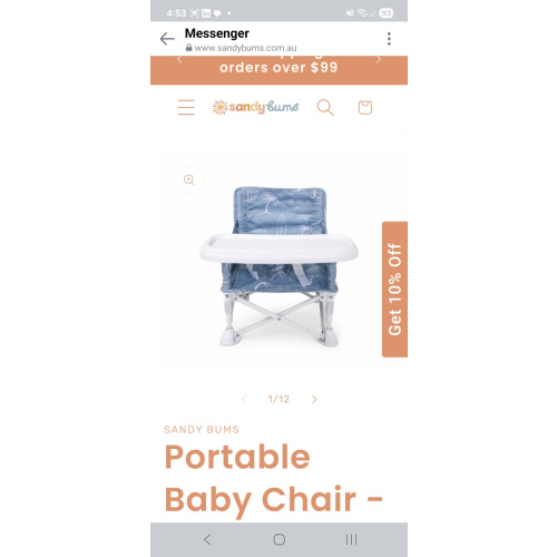 Portable Baby Chair - BANKS – Sandy Bums