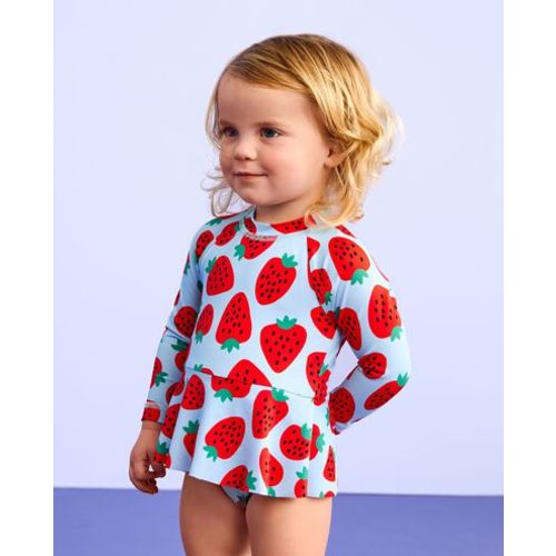 Baby One-Piece Skirted Rashguard Swimsuit