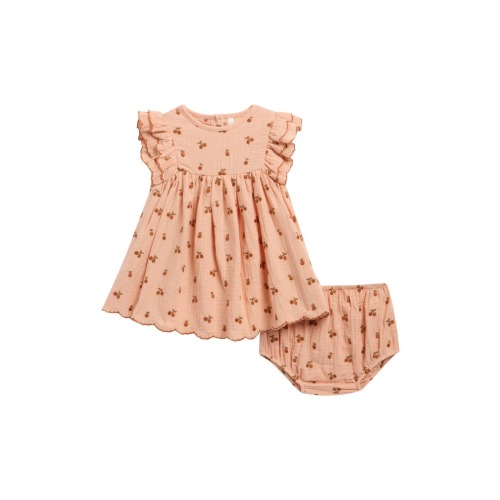 Kinsley Embroidered Cotton Dress & Bloomers Set
