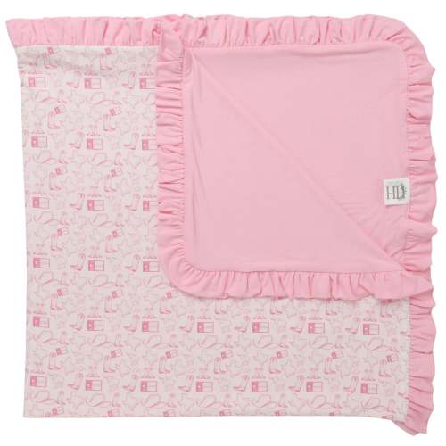 Pink Wild West Stroller Blanket