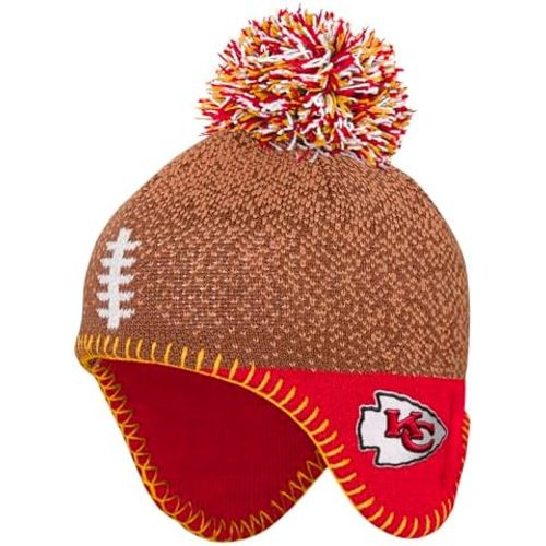 Infant NFL Football Head Knit Hat with Pom