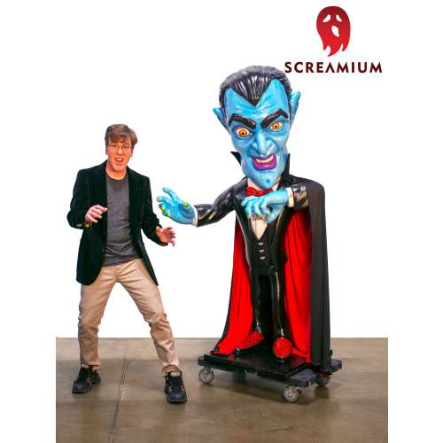 Giant Vampire Halloween Decoration : 6-Foot-Tall Selfie Station Statue Prop