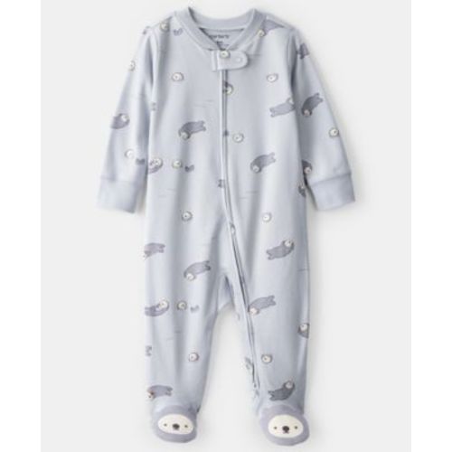 Baby Boys' or Baby Girls' Otter Print Long-Sleeve Sleep & Play
