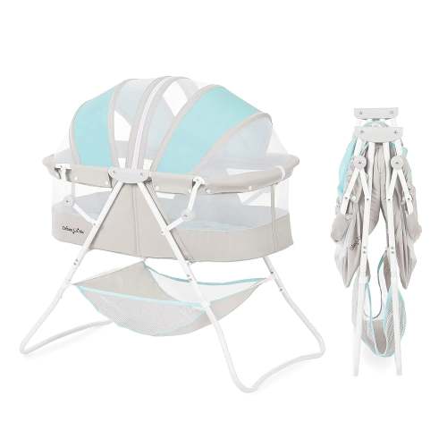 Karley Bassinet in Blue & Grey