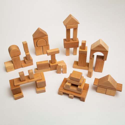 GRIMM's Spiel & Holtz - Natural Geo-Blocks 60 Pieces