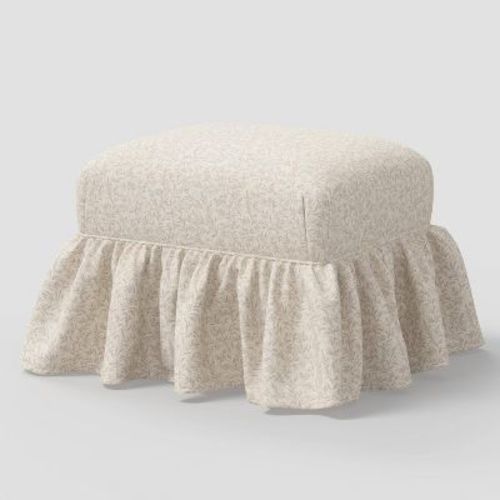 Ruffle Skirt Ottoman Marisha Vine Mauve - Threshold™ designed with Studio McGee