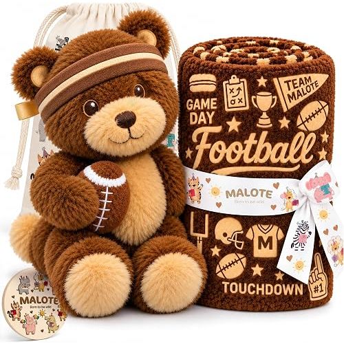 Football Stuffed Animal Plush Lovey Security Blanket Baby Boy Gifts 22"
