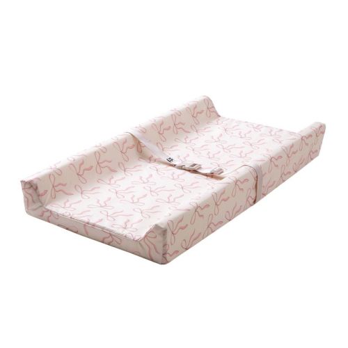 Tiny Twinkle Waterproof Changing Pad for Dresser – Wipeable, Non-Slip Base, Safety Strap & Washable Cover (Bows)
