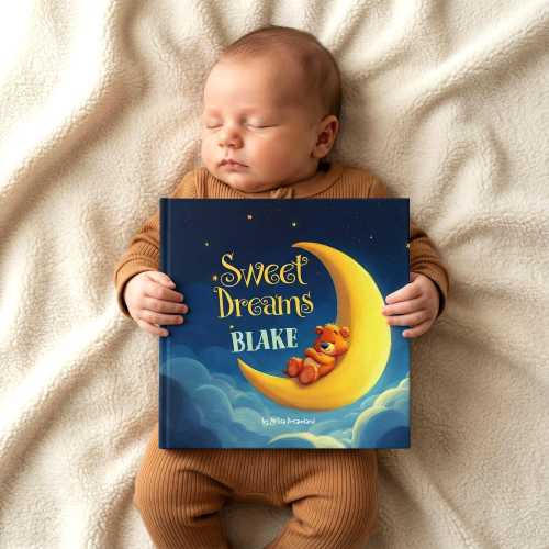 Personalized Bedtime Storybook, Custom Baby Book With Name, Hardback Keepsake Gift, Newborn Toddler Ritual