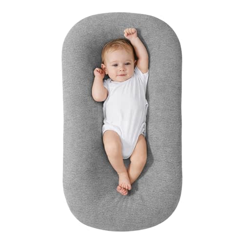 Infant Support Cushion, Baby Support Cushion, Portable Tummy Time Mat for Home and Travel, Supervised Use, Baby Essentials Gift (Gray)