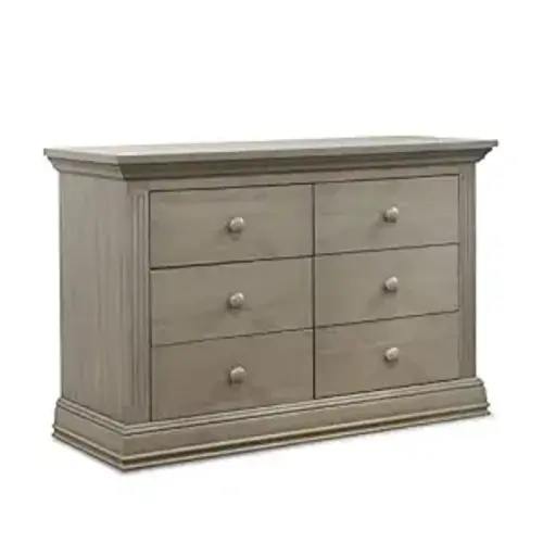 Sorelle Furniture Paxton Baby Dresser – Dresser for Nursery, Kids Bedroom Furniture, Baby Dresser Drawers, Storage for Child’s Room with Drawers, Nursery Furniture for Infant-Heritage Gray