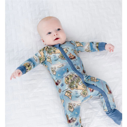 Neverland Map Bamboo Sleeper – Little Crowns & Capes