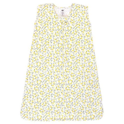 Hudson Baby Infant Girls Cotton Sleeveless Wearable Sleeping Bag, Sack, Blanket, Yellow Flower, 6-12 Months