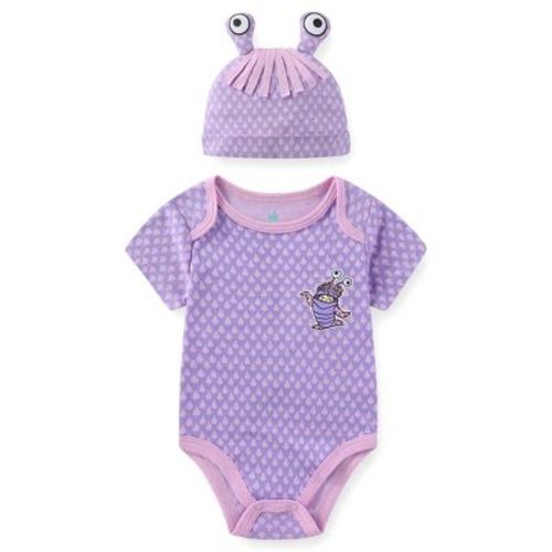 Disney Monsters Inc. Boo Baby Girls Bodysuit with Hat Cap 2 Piece Set for Newborn and Infant