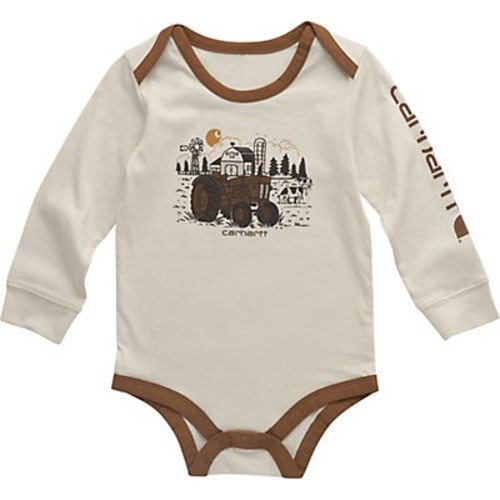 Carhartt Long-Sleeve Tractor Bodysuit for Babies, Turtle Dove at Tractor Supply Co
