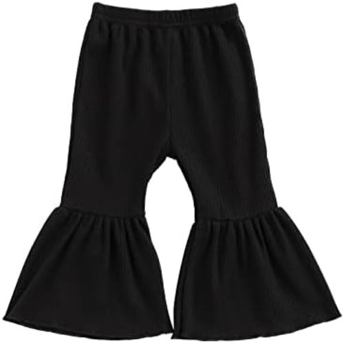 Toddler Bell Bottoms Baby Girls Ruffle Leggings Bell-Bottomed Flare Pants Trousers