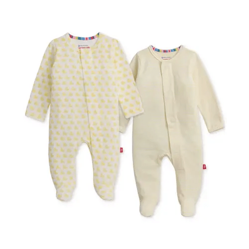 Size 6-9M - Cotton Footed Coveralls, 2 Pack Yellow