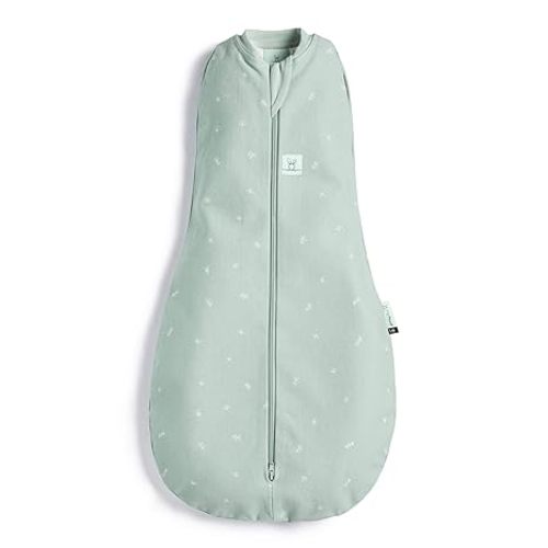 ergoPouch Cocoon Swaddle Sack 1.0 TOG - Baby Sleep Sack, Gentle Snug Fit Helps Calm Startle Reflex, Ideal for Arms In/Out Sleeping, Soft Breathable Fabric for Better Sleep (0-3 Months, Sage)