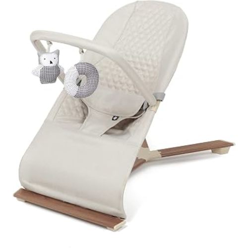 Babylo Gravity Luxe Baby Bouncer Natural Bounce No Batteries Required Birth to 9kg 3 Lying Positions Removable Plush Toys Fold Flat Cashmere : Amazon.com.au: Baby