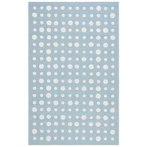 SAFAVIEH Kids Neutral Polka Dots Area Rug, Blue/Ivory, 3' x 5'