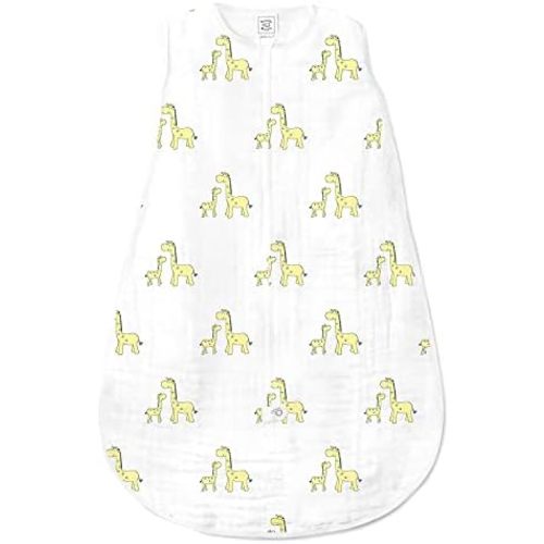 SwaddleDesigns Muslin zzZipMe Sleeping Sack, for Baby Boy and Girl, Wearable Blanket with 2-Way Zipper
