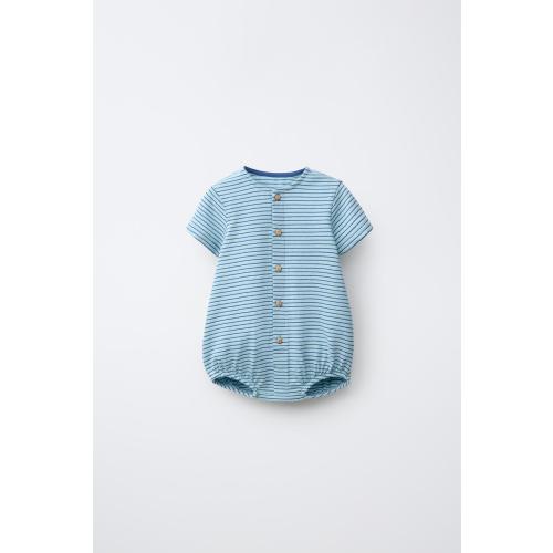 STRIPED ROMPER - Blue / White | ZARA United States