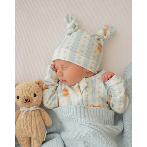 Double Knot Beanie | Blue Teddies – Little and Fern