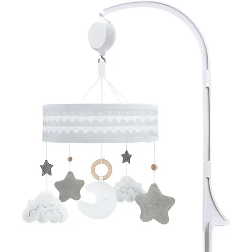 Lovvie & Joy Baby Crib Mobile,Mobile for Crib with 35 Lullabies and Stuffed Hanging Toys for Newborns Boys and Girls,Goodnight Moon Nursery Decor