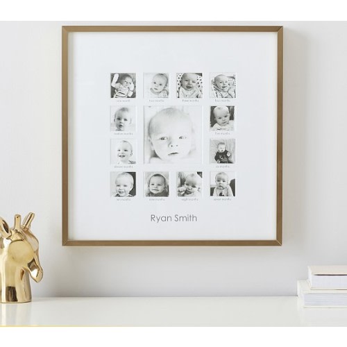 Modern First Year Gold Frame | Pottery Barn Kids