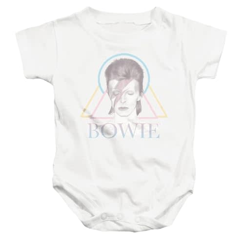 Popfunk Davie Bowie Ziggy Stardust Pastel Shapes Unisex Infant Snap Suit for Baby