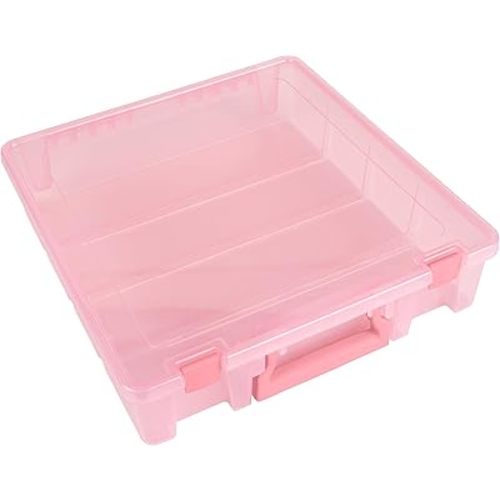 ArtBin 6955RK Super Satchel 1-Compartment Box, Art & Craft Organizer, 1-Pack, Translucent Blush