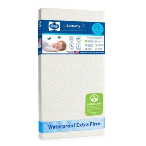 Sealy Butterfly Premium Firm Crib Mattress and Toddler Mattress