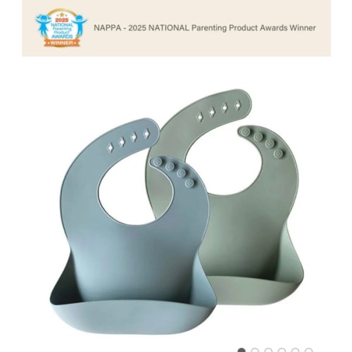 Silicone Baby Bib - 2 Pack