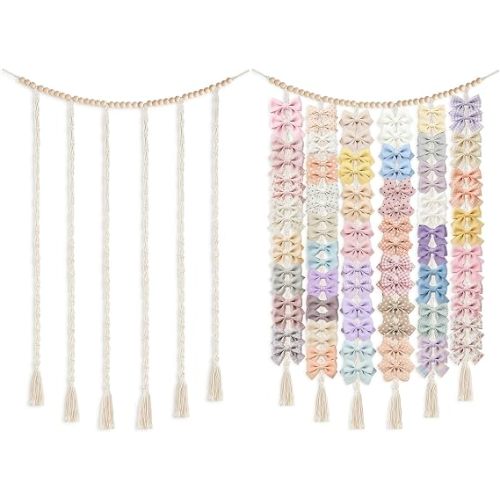 Bow Organizer for Girls Baby Hair Bow Holder Hanging Headband Holder
