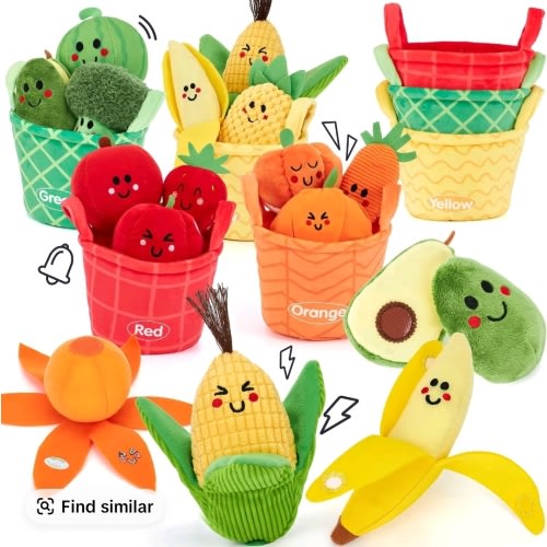 Hahaland 16Pcs My First Fruit Vegetable Color Sorting Play Food-Crinkle,Rattle,preschool Toy,Baby Toys 6-12 Months Montessori learning Toys for 1 Year Old Boy Girl Gifts Toddler Easter Basket Stuffers - TikTok Shop