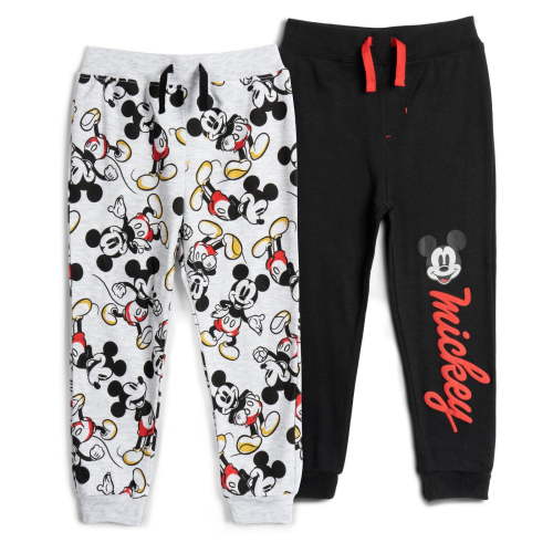 Disney Mickey Mouse Newborn Baby Boys 2 Pack Jogger Pants Newborn to Little Kid