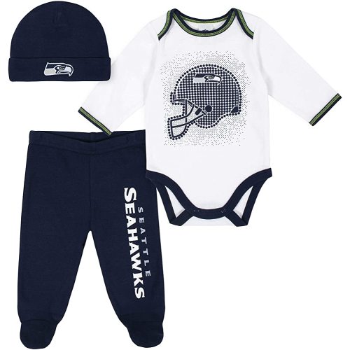 Gerber Unisex Baby NFL Team Footed Pant and Bodysuit Gift Set