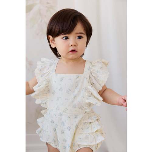 Organic Cotton Elka Playsuit - Justine Vanilla Sky – Jamie Kay USA