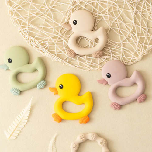 Cute Duck Silicone Baby Teether