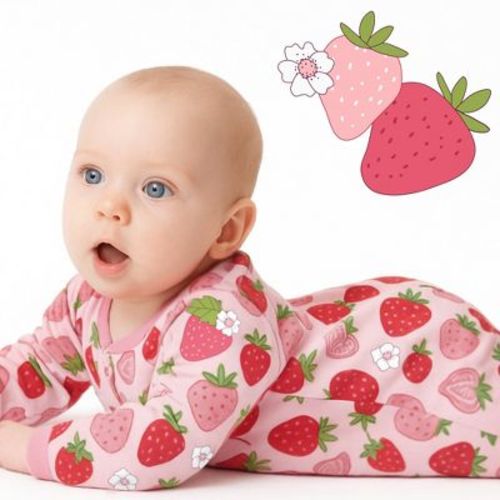 Butterblu SCOUT Sleep & Play Girls Pajamas Berry Blast 6-9M