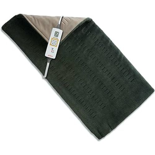 Sunbeam XL Heating Pad for Back Neck and Shoulder Pain Relief Auto Shut Off 6 Heat Settings Extra Large 12 x 24 Green Ideal for Muscle Aches and Arthritis Pain