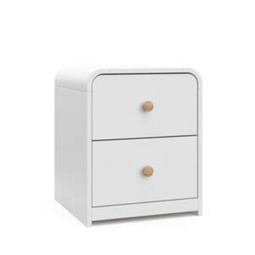 Santos White 2-Drawer Nightstand