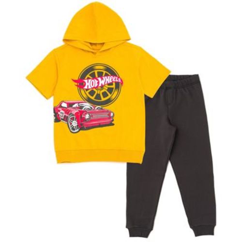 Hot Wheels Hooded T-Shirt and Fleece Jogger Pants Outfit Set Toddler