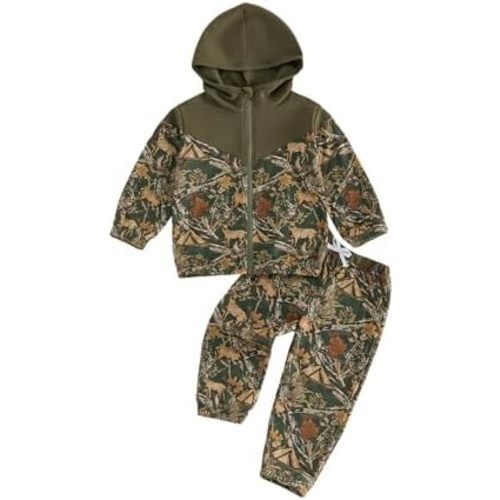 Baby Boy Hunting Outfit Toddler Clothes 2-Piece Set Sweatshirts + Joggers