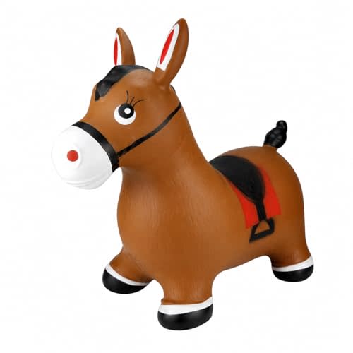INPANY Bouncy Horse Hopper Toys, 2-4 Kids Riding Horse, Gifts Toy for Kids | Eco-Friendly PVC, Low Center Gravity, Cute Cartoon Design, Load 100 Lbs, Learn & Exercise & Active Fun, Gifts for 2-4 Kids