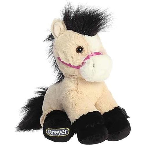 Aurora® Exquisite Breyer® Bridle Buddies™ Buckskin Horse Stuffed Animal - Realistic Detailing for Imaginative Play - Perfect for Kids, Adults, and Any Horse Lovers - Brown 8 Inches