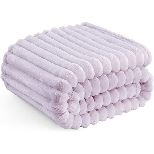 Bedsure GentleSoft Lavender Fog Throw Blanket for Couch - Cozy Soft Blankets for Women, Cute Small Throws for Girls, 50x70 Inches