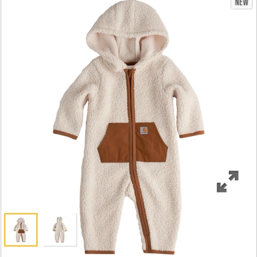 Boys' Long Sleeve Zip-Front Sherpa Coverall (Baby) | F25 Products | Carhartt
